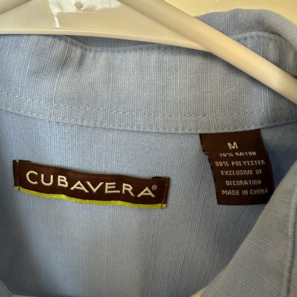 Vintage 80’s Cubavera Cuban Style Vacation Shirt Side Slits size med - Picture 2 of 5
